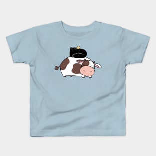 Cow Black Cat and Chick Kids T-Shirt